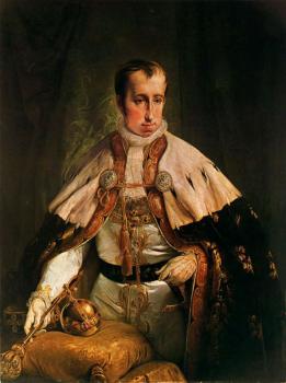 弗朗切斯科 海玆 Portrait of the Emperor Ferdinand I of Austria